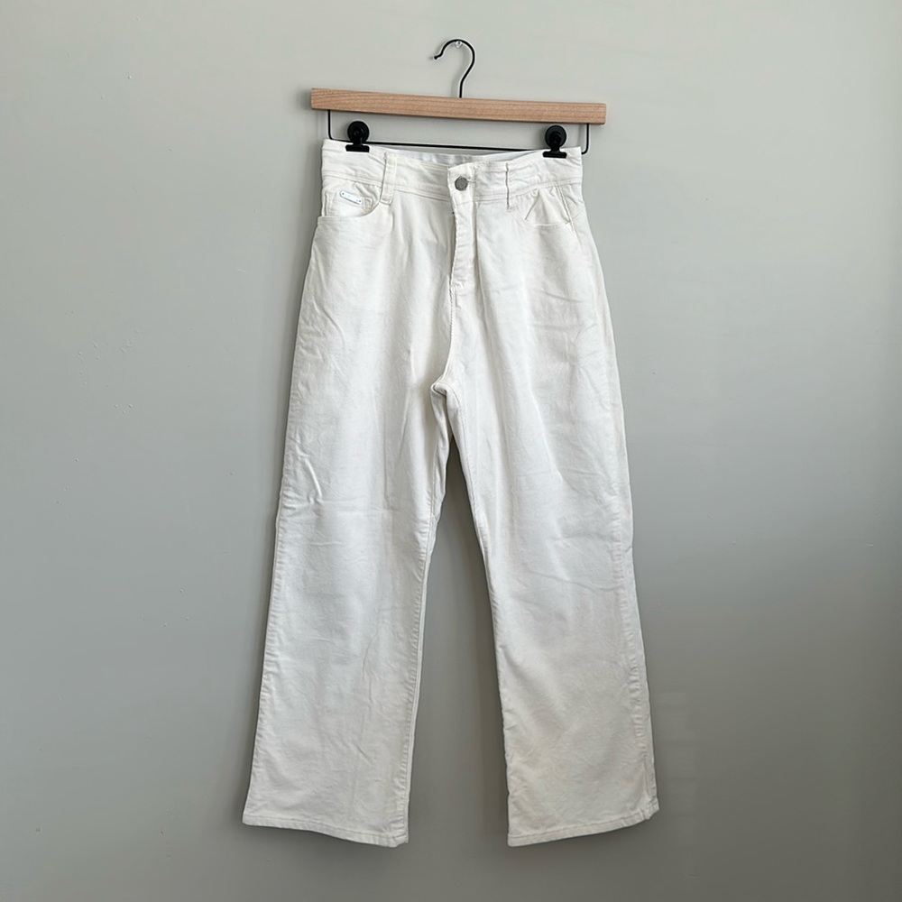 White corduroy jeans